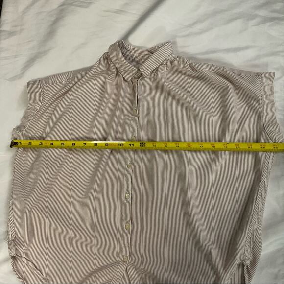 Madewell Central Luis Striped Button Down Top M Oversize Fit Casual Classic - Picture 10 of 12